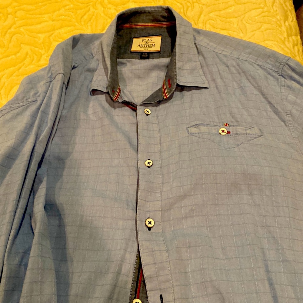 Flag and anthem long sleeve shirt